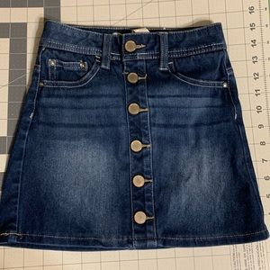 Denim skirt with built in shorts